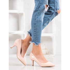 Small Swan Kényelmes lakkozott szivattyúk rózsaszín 1