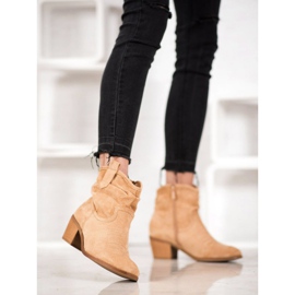 Super Mode Kényelmes cowboycsizma egy poszton barna 1