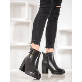 Bella Paris Alkalmi öko bőr csizma fekete 2