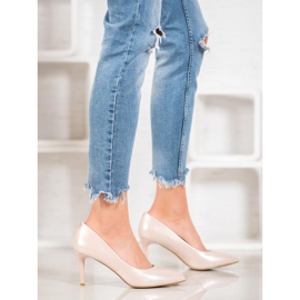 Goodin Stílusos tűsarkú öko bőrből barna 2