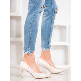 Goodin Stílusos tűsarkú öko bőrből barna 2