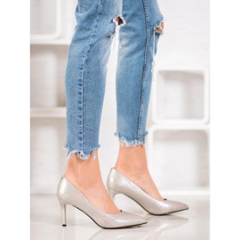 Goodin Stílusos tűsarkú öko bőrből szürke 2 Goodin Stílusos tűsarkú öko bőrből szürke 2