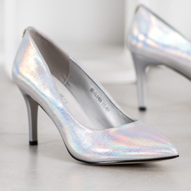 Goodin Stílusos tűsarkú öko bőrből szürke 1