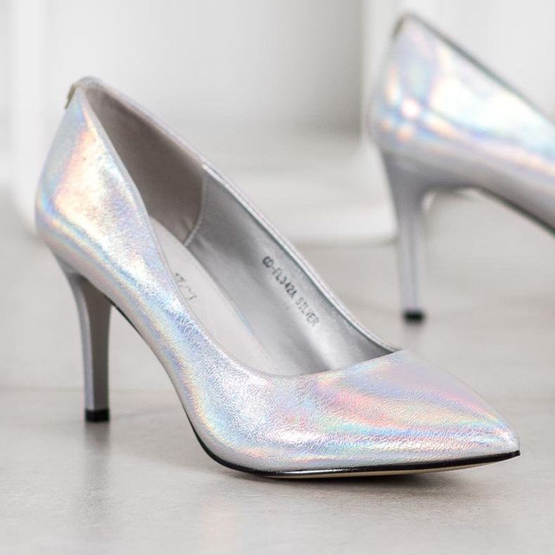 Goodin Stílusos tűsarkú öko bőrből szürke 1