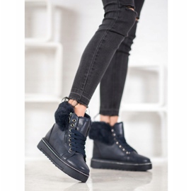 SHELOVET Kék csizma szőrmével 1