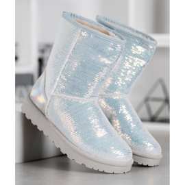 SHELOVET Mukluki flitterekkel fehér 2