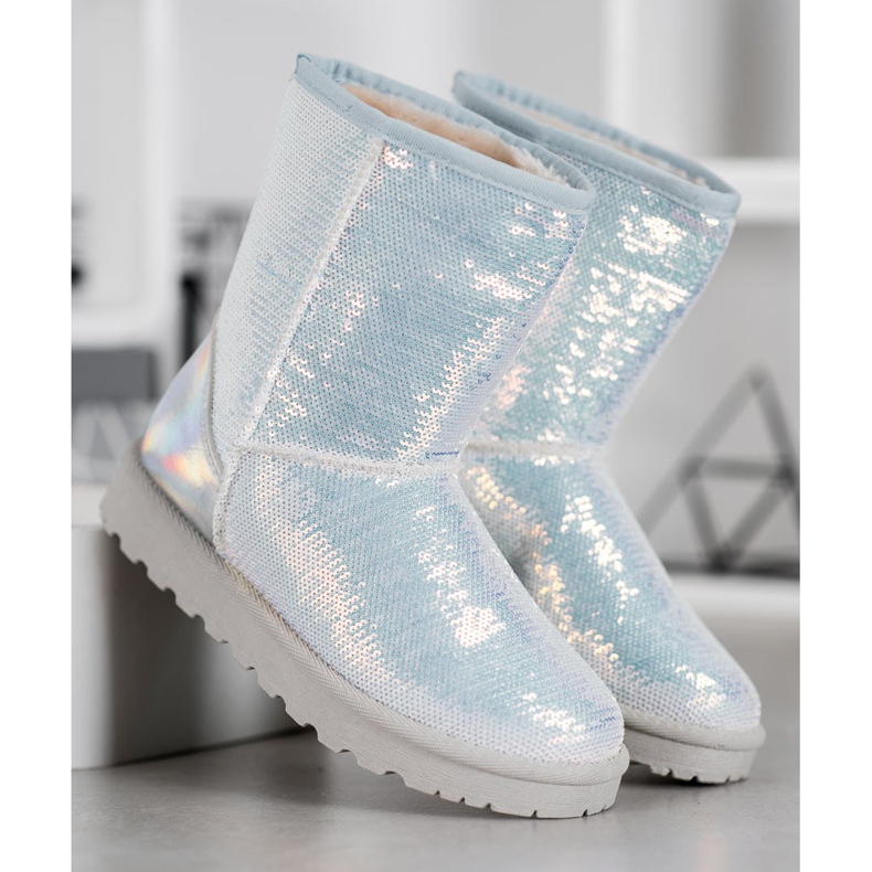 SHELOVET Mukluki flitterekkel fehér 2