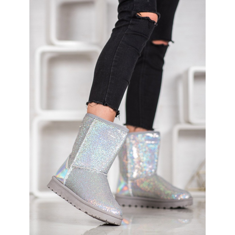 SHELOVET Mukluki flitterekkel szürke 1