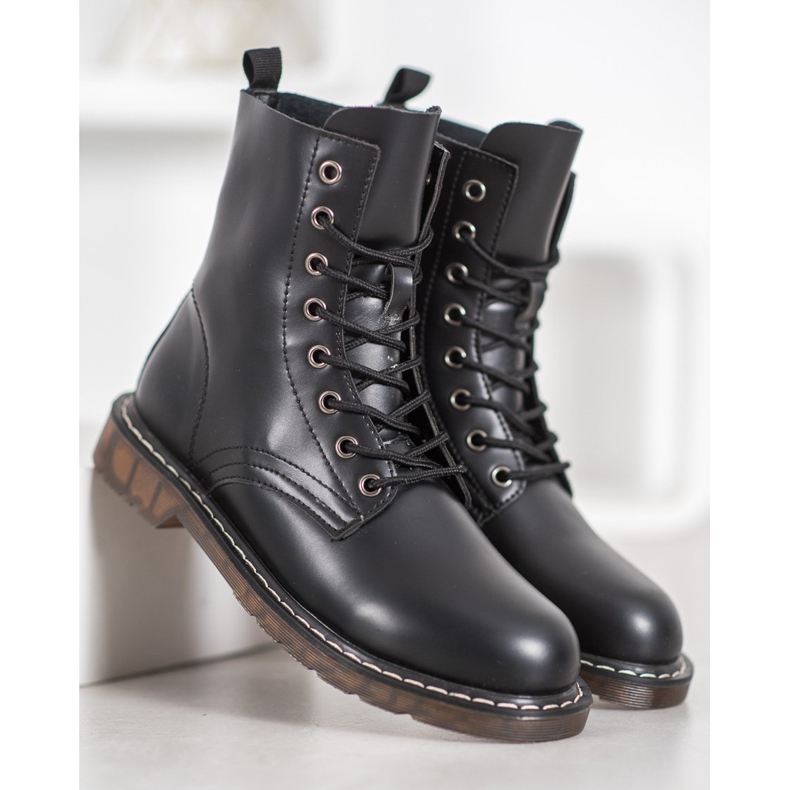 Kylie Stílusos csapdázók öko bőrrel fekete 2