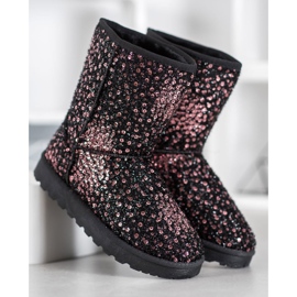 SHELOVET Meleg Mukluki flitterekkel sokszínű 2