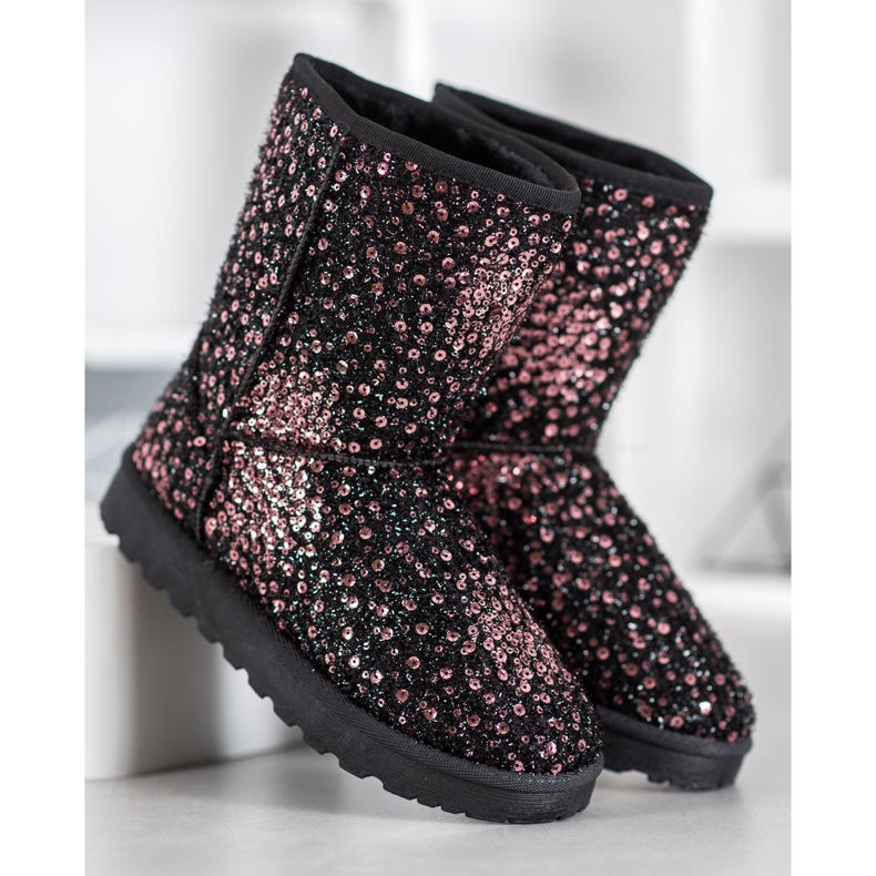 SHELOVET Meleg Mukluki flitterekkel sokszínű 2