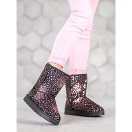 SHELOVET Meleg Mukluki flitterekkel sokszínű 1