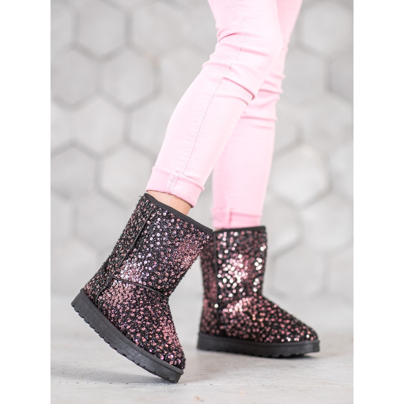 SHELOVET Meleg Mukluki flitterekkel sokszínű 1