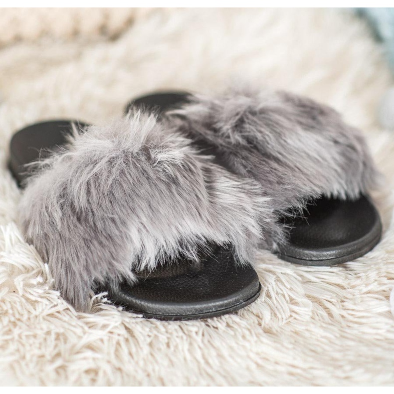 SHELOVET Stílusos papucs szürke 1