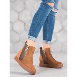 Bestelle Csizma kígyó mintával barna 1