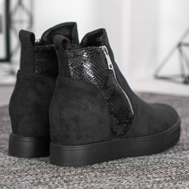 Bestelle Csizma kígyó mintával fekete 2