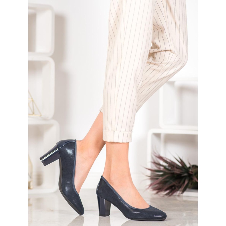 Sergio Leone Kényelmes Navy Blue szivattyúk kék 1