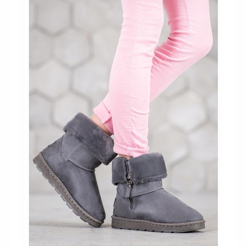 Bona Mukluki felhúzható szárral szürke 1