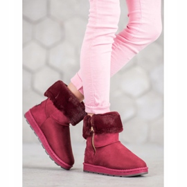 Bona Mukluki felhúzható szárral piros sokszínű 1