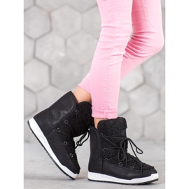 Small Swan Téli csizma báránybőrrel fekete 1