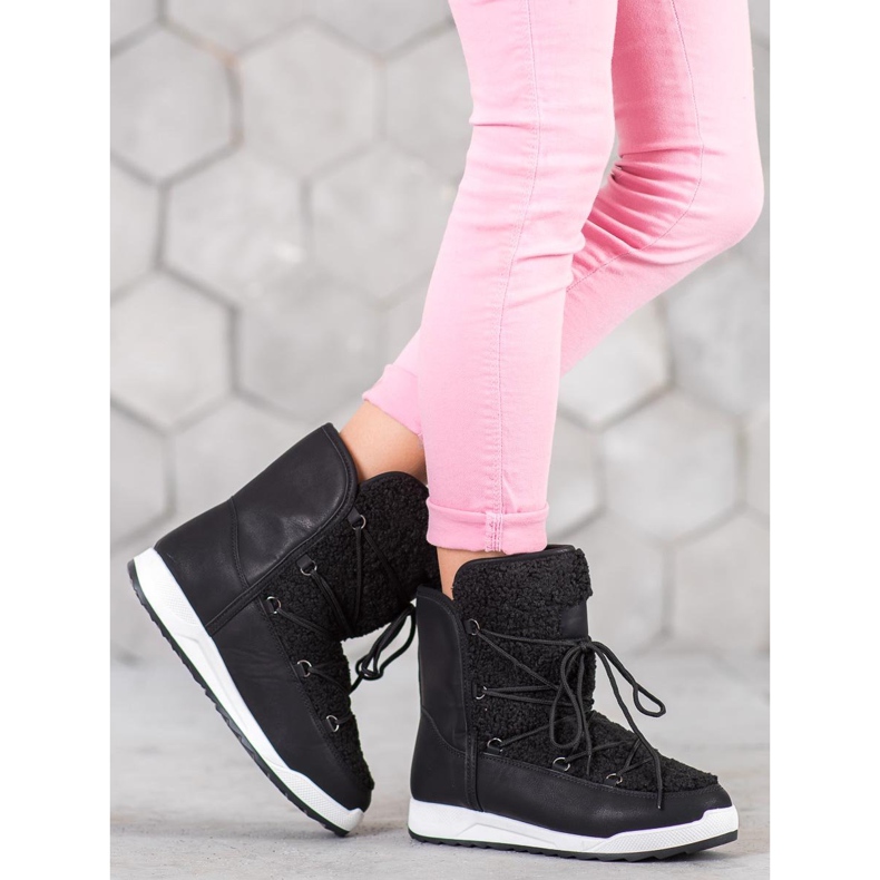 Small Swan Téli csizma báránybőrrel fekete 1