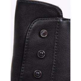 Fekete Magas sarkú csizma fekete 1003-1 Black II Faj 1