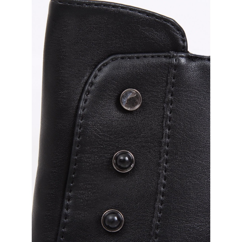 Fekete Magas sarkú csizma fekete 1003-1 Black II Faj 1