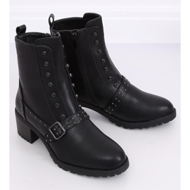 Fekete Magas sarkú csizma fekete 1003-1 Black II Faj 2