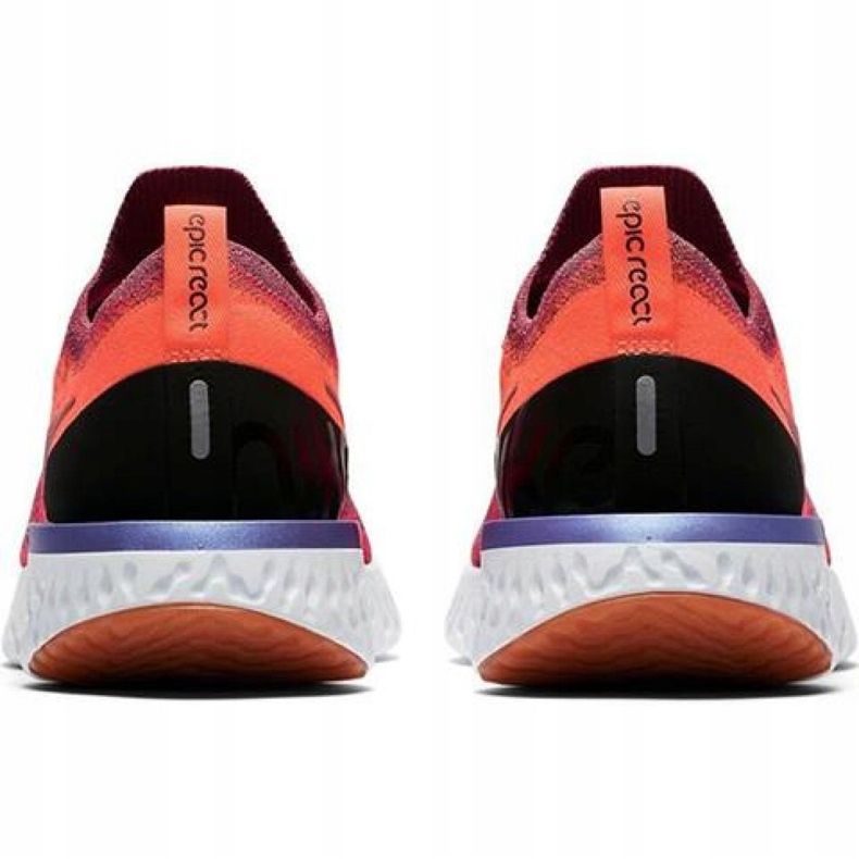 Nike Epic React Flyknit W AQ0070 601 futócipő piros 2