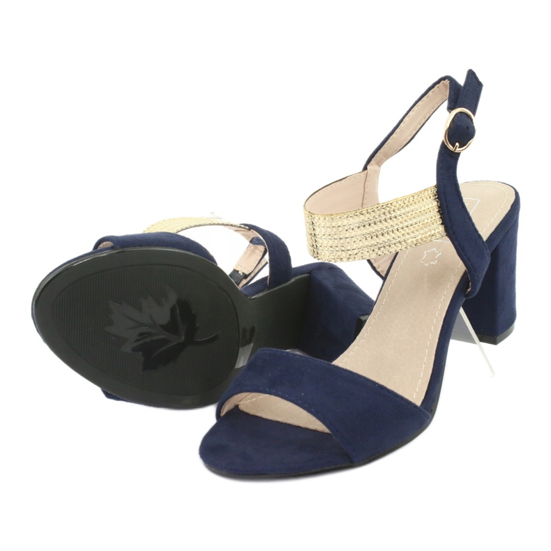 Szandál a Filippo DS817 sötétkék / arany posztóján 5