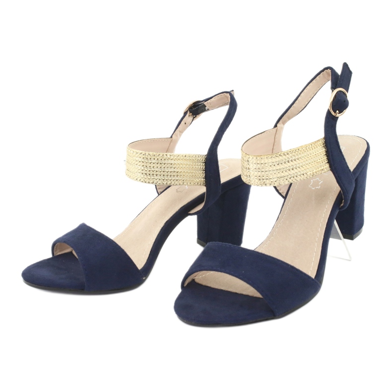 Szandál a Filippo DS817 sötétkék / arany posztóján 3