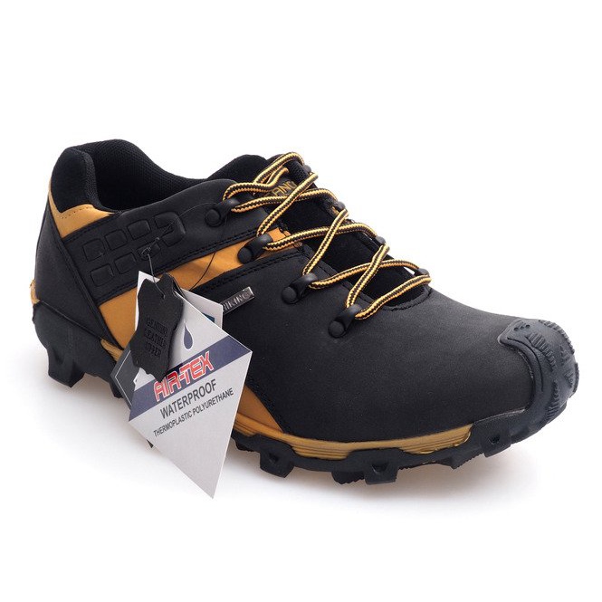 Trekking Boots Bőr Nat HLD923 Fekete sárga 2