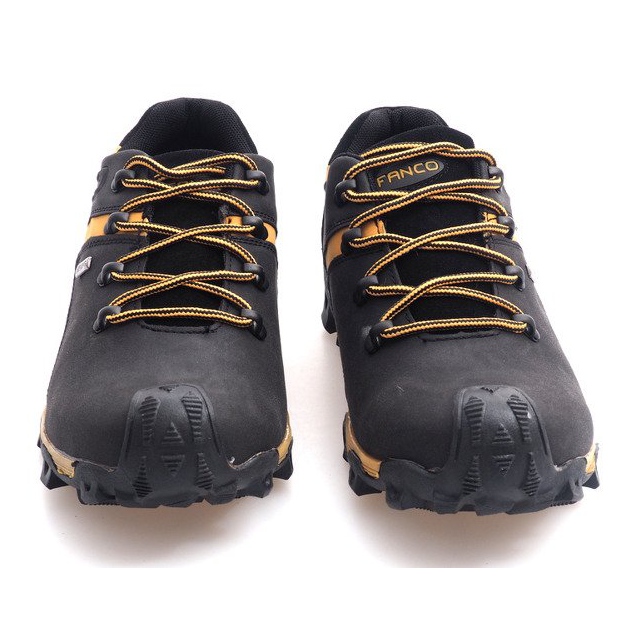Trekking Boots Bőr Nat HLD923 Fekete sárga 1