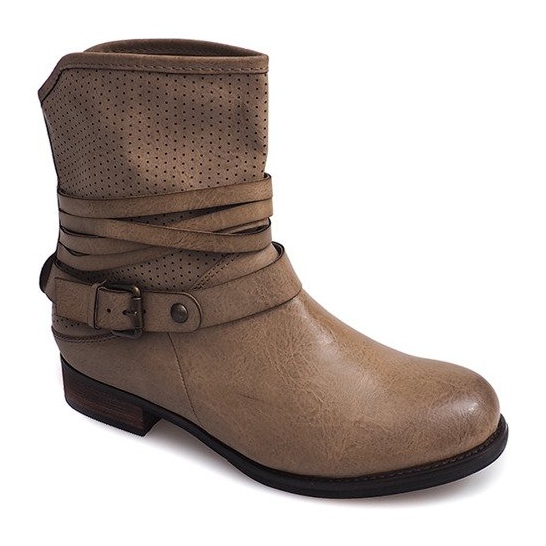 Áttört cowboycsizma 6153 Khaki 2