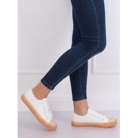 Cipők színes talpon, fehér és bézs színű FG-2948 Nudepink barna 2