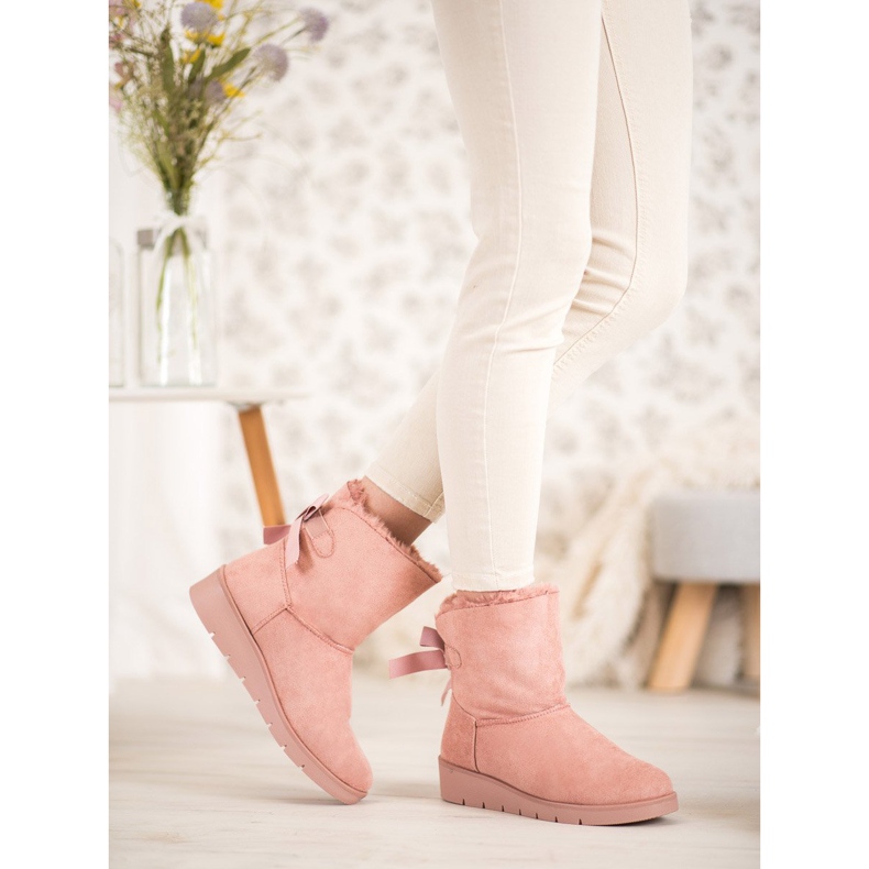 SHELOVET Rózsaszín Mukluki A Platformon 2