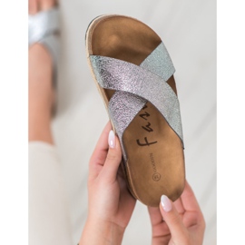 Goodin Kényelmes ezüst papucs szürke 2