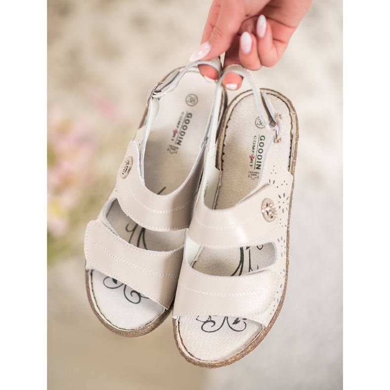 Goodin Bőr ék szandál barna 1 Goodin Bőr ék szandál barna 1