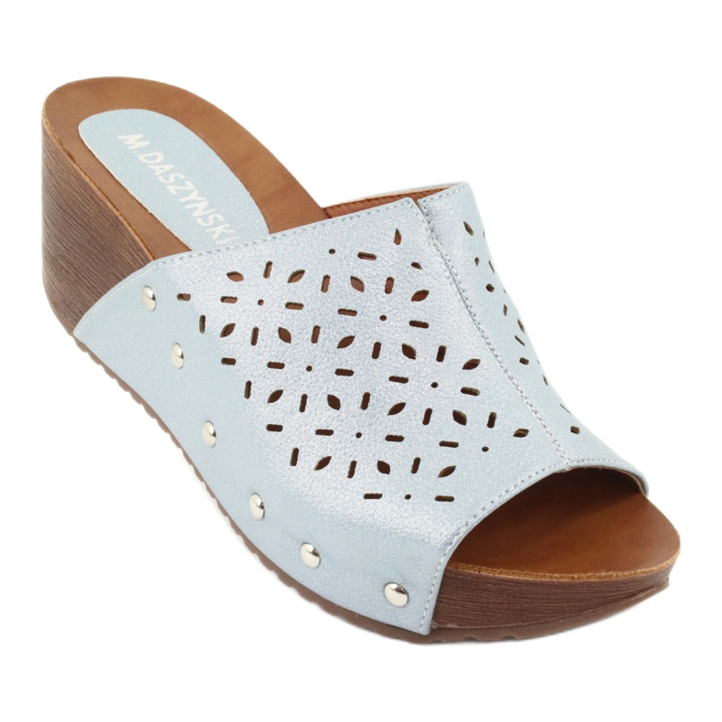 M.Daszyński Női ék papucs Daszyński SA144-8 kék 1