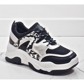 Fekete A88-56 kígyó sportcipő szürke 1