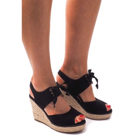 Ékszandál Espadrilles B2909 Fekete 2