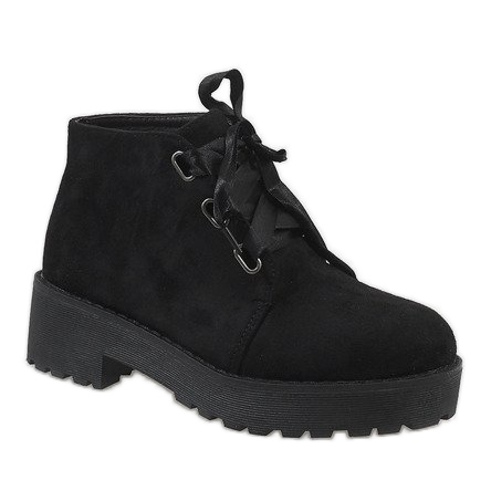 Fekete velúr csizma MB188-222 1