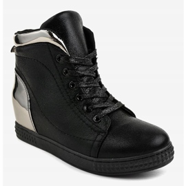 Fekete lakkozott cipők ék R469-2 1