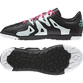 Adidas X 15.3 Tf Leather Jr AF4788 futballcipő fekete fekete 1