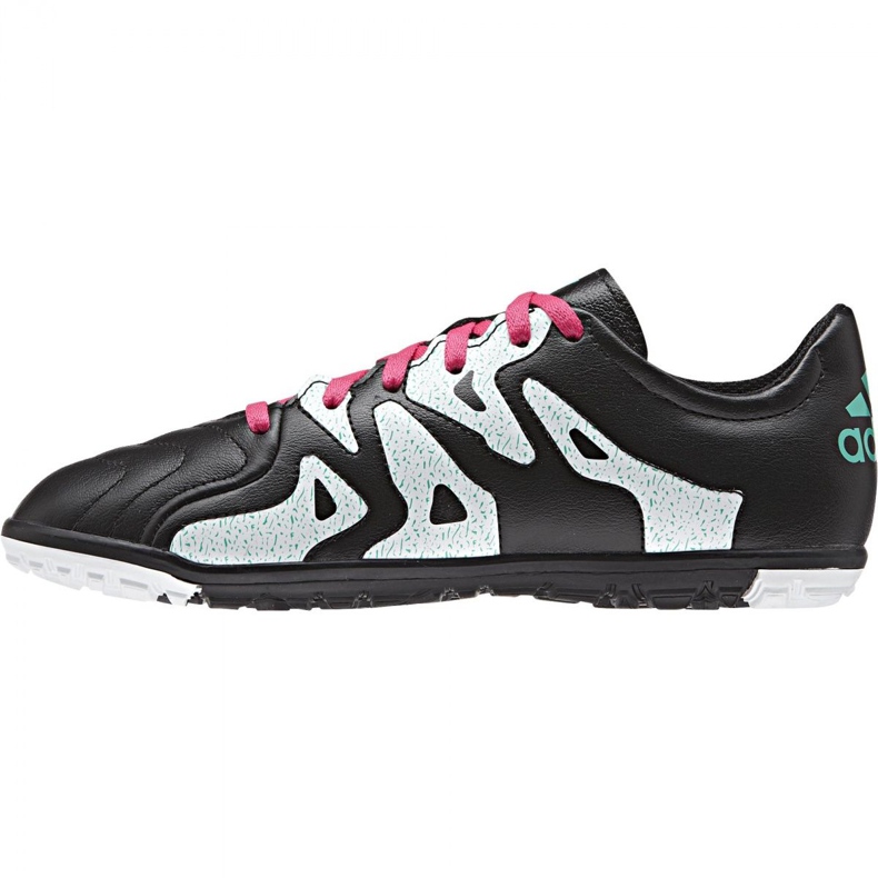 Adidas X 15.3 Tf Leather Jr AF4788 futballcipő fekete fekete 2