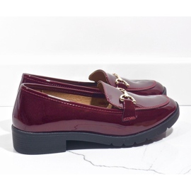 Piros mokaszin női cipő A9002 4