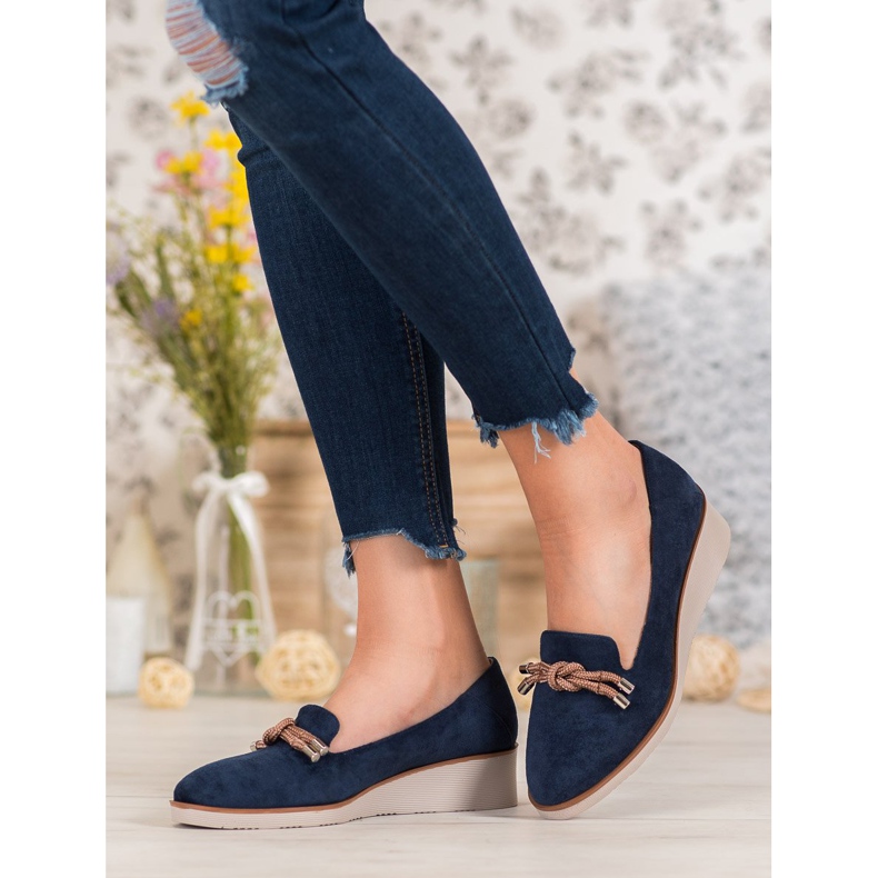Navy blue Lords a VINCEZA ékén kék 2