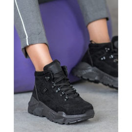 Queentina Velúr cipők fekete 2