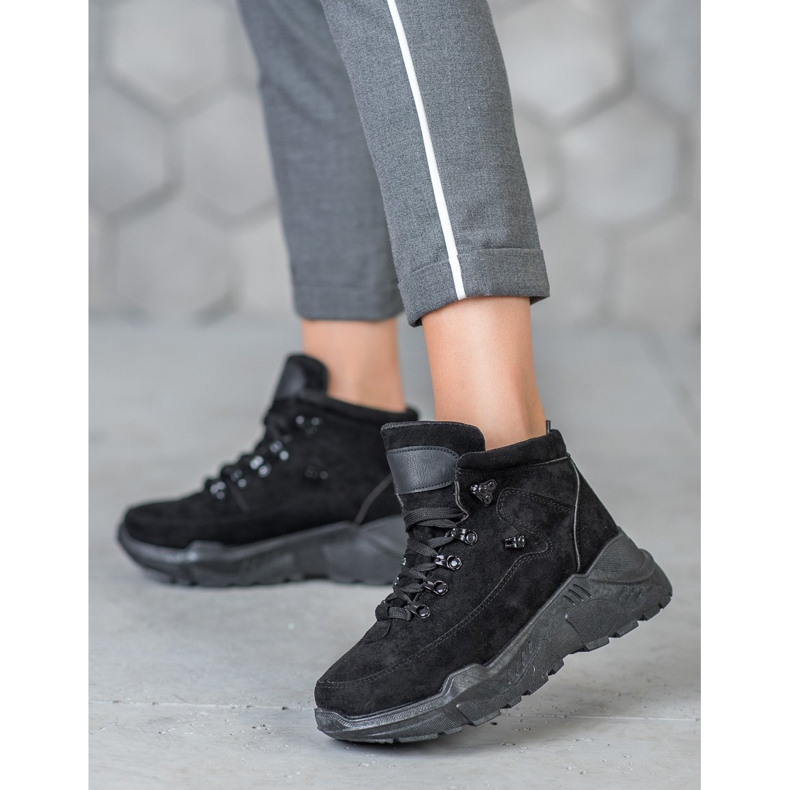 Queentina Velúr cipők fekete 1