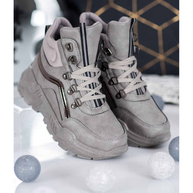 Queentina Meleg cipők szürke 2